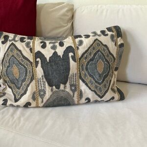 POTTERY BARN  Ikat pattern, rectangular linen, pillow, cover Only